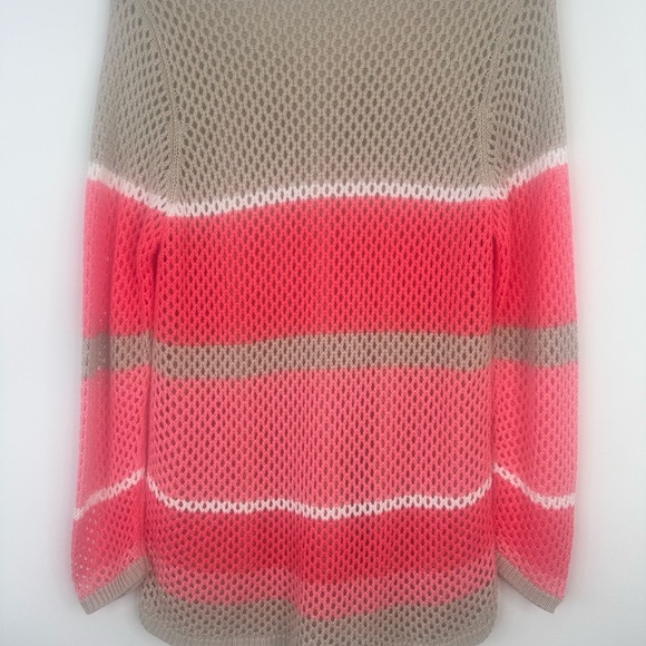 Croft & Barrow open knit long sleeve color block sweater size Large - Picture 9 of 12